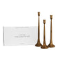 Gold Cast Iron Taper Candle Holders – Set of 3