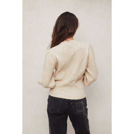 Pearl Cable Knit Sweater