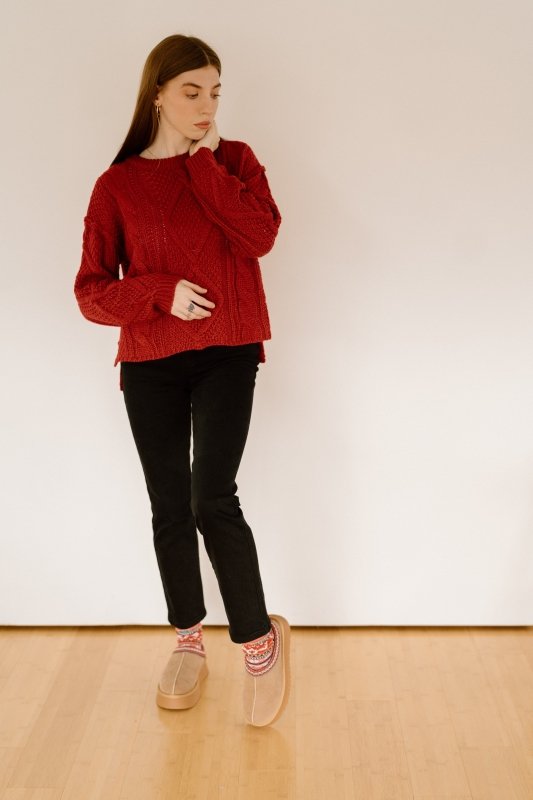 Scarlet's Red Knit Sweater