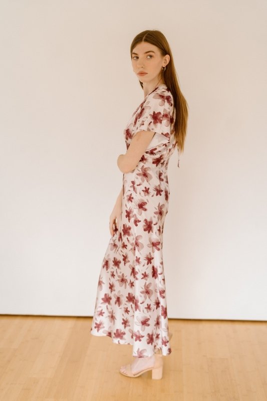 Ivory Sophisticated Print Sleeve Dress - FINAL SALE