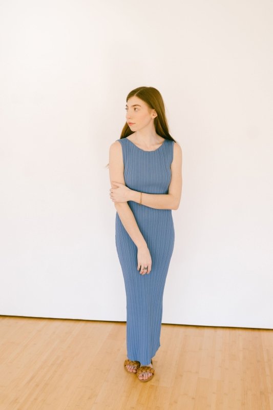 Mesmerizing Ocean Blue Long Dress-FINAL SALE