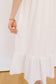 Charming Stripped Crochet Detail Midi Dress