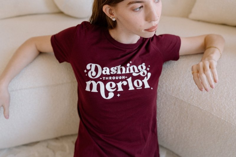 Dashing Through Merlot Graphic Tee