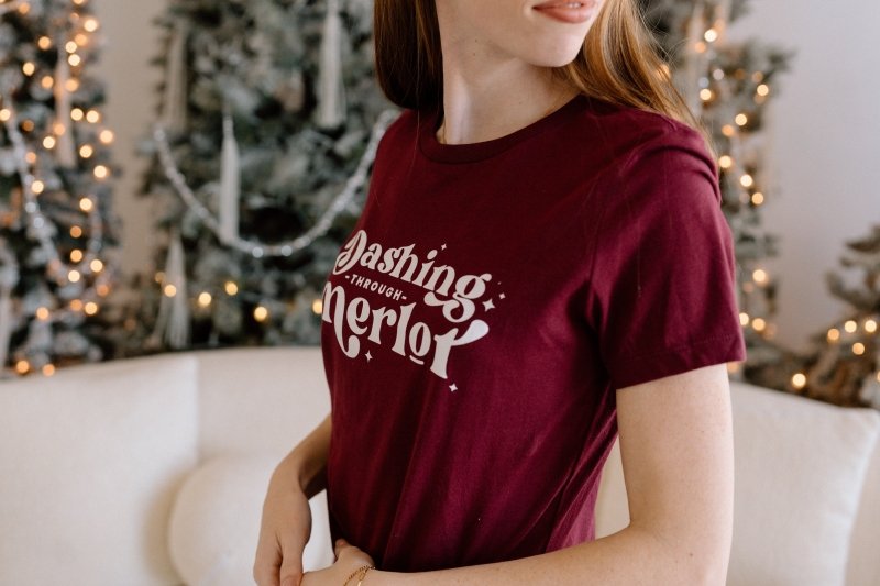 Dashing Through Merlot Graphic Tee