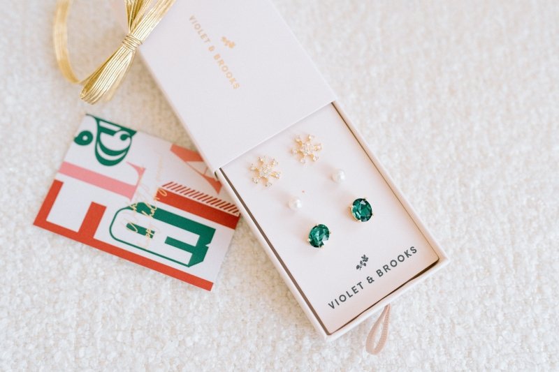 Clara Boxed Holiday Earring Trio - Emerald