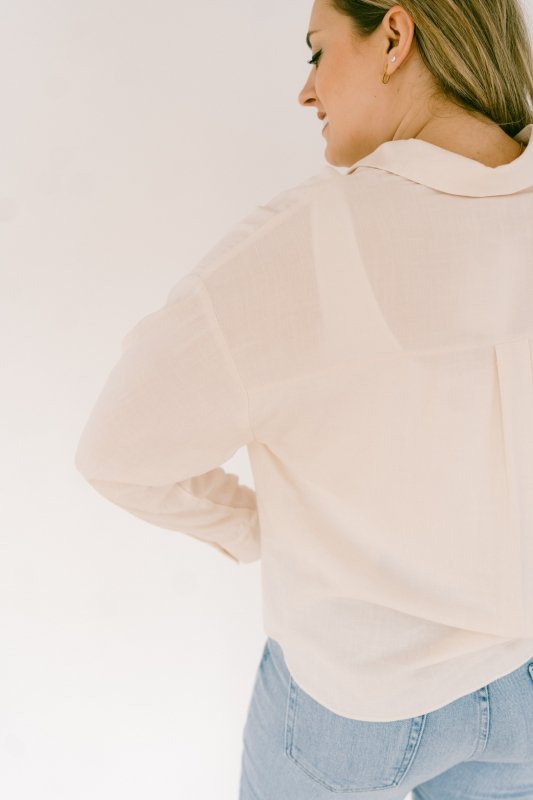 Relaxed Chic Button-Front Knot Top