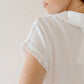 White Collared Surplace Sleeveless Top